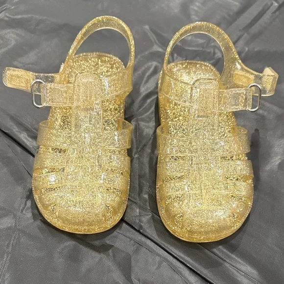 OshKosh B'gosh Glittery Gold Kids Sandals - Picture 1 of 6